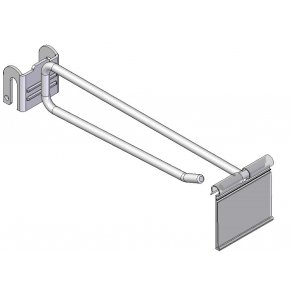 Varekrog Enkeltkrog 6mm skinne prisskilteholder 