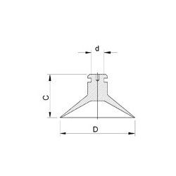 Glasunderlag - sugekop