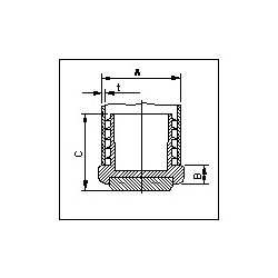 Prop fladoval med filt