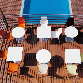 Werzalitbordplade hvid &Oslash; 60cm og 60 x 60cm