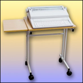 Skrivemaskinebord med hjul